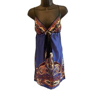 Single dress womens silk XS  multi 32/34 chest  casual or dressy